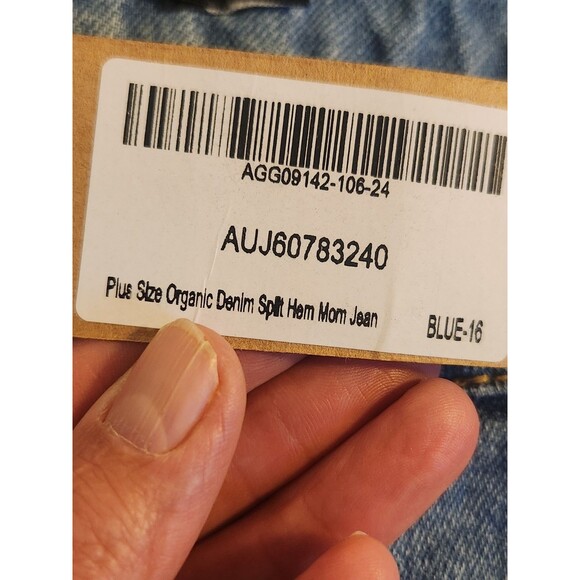 Nasty‎ Gal Size US 12 Organic Blue Denim Split Hem High Rise Mom Jeans NWT - Picture 6 of 11
